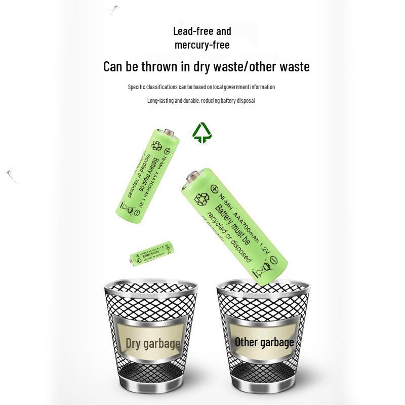 Rechargeable 1.2V Ni-Cr AAA 700mAh Battery for Remote Control Toys