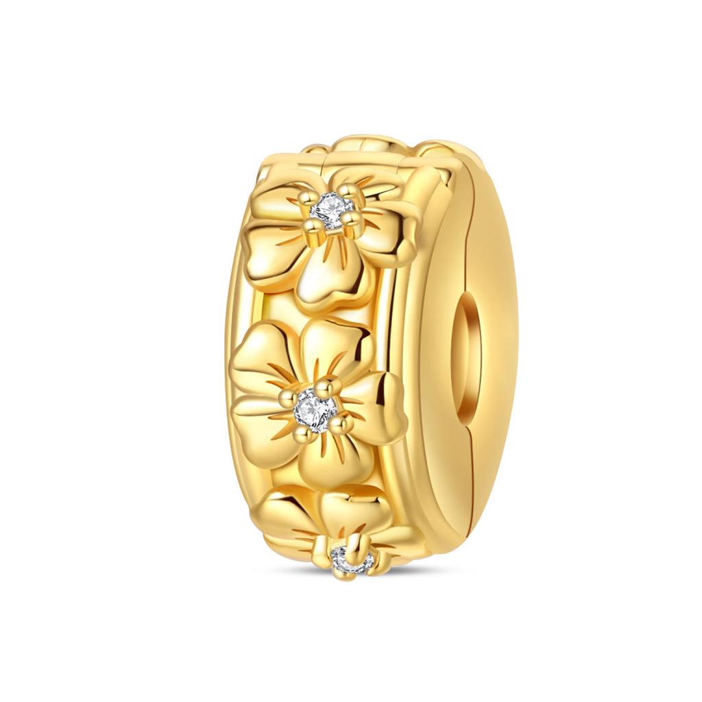 Golden Bow Safety Clasp Charm Beads DIY Jewelry Accessories Bracelet Making Supplies