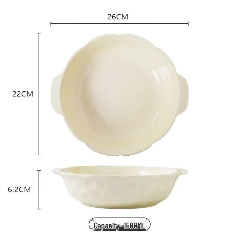 Deou Starlight Ceramic Double-Handle Serving Bowl