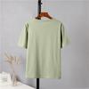 Hirsionsan 100% Cotton Oversized T Shirt Women Harajuku Basic Loose Short Sleeve Tees Soft Female Solid Tops Khaki Summer Jumper