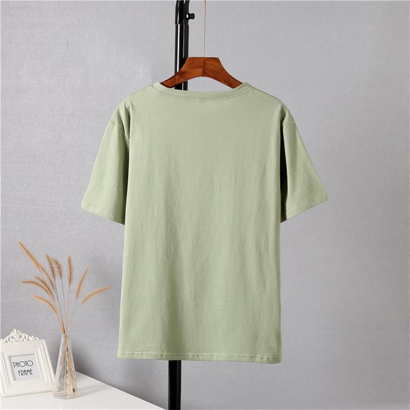 Hirsionsan 100% Cotton Oversized T Shirt Women Harajuku Basic Loose Short Sleeve Tees Soft Female Solid Tops Khaki Summer Jumper