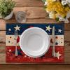 American Retro Vintage Vintage Star Shaped Placemat, Independent Day Dining Table Mat, Patriotic Style Insulated