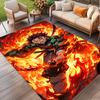 Demon Slayer Print Rug, Washable Floor Carpet, For Entryway Dorm Laundry Room Office Study, Home Decor Birthday Christmas Gift