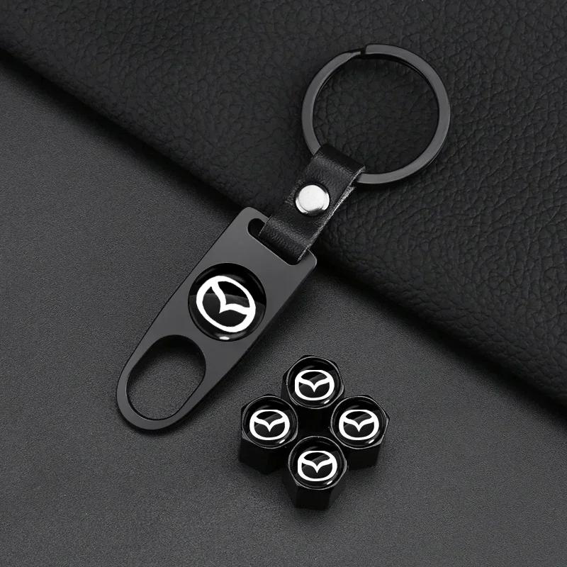Modische Metall+Geflochtene Seil oder Leder Schlüsselanhänger Schlüsselkette Schlüsselringe Für Mazda 3 5 CX-3 CX-4 CX-5 CX-7 CX-9 Axela 6 RX8 7 MX3 MX5