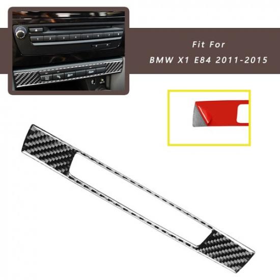 Car Real Carbon Fiber Center Control Switch Frame Trim For BMW X1 E84 2011-2015