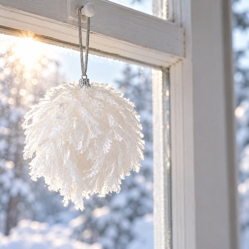 Fluff Texture Xmas Bauble Foam Tree Hanging Decor Creative Christmas Ornament Home Xmas Decor