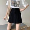 Denim Short Skirt Summer Women's Fashion Denim Three Piece Short Skirt High Waist Wrap Hip A-line Skirt