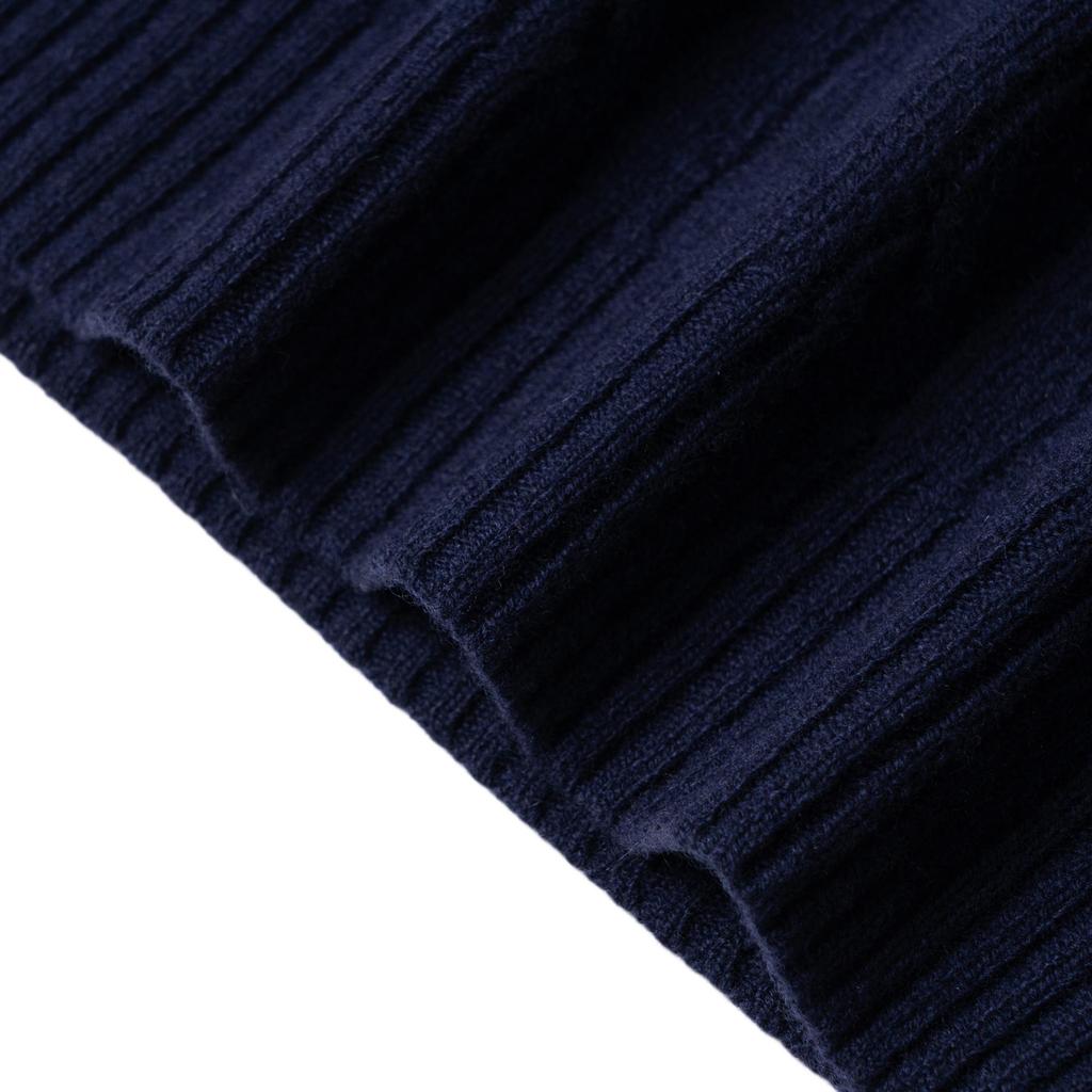 Polo Ralph Lauren FW22 Solid Color Crew Neck Cable Knit Cashmere Sweater Men sweater Blue 16821187-400