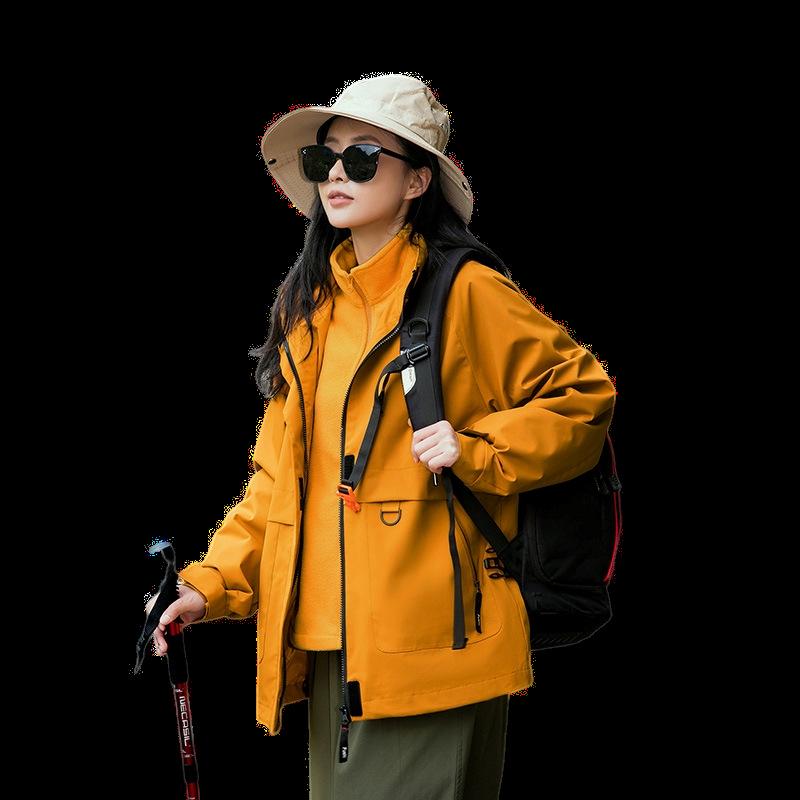 

Унисекс ветровка 3-в-1 с логотипом Rose & Huang Yimei: Водоотталкивающий, Ветрозащитный, Стиль школьной формы. S