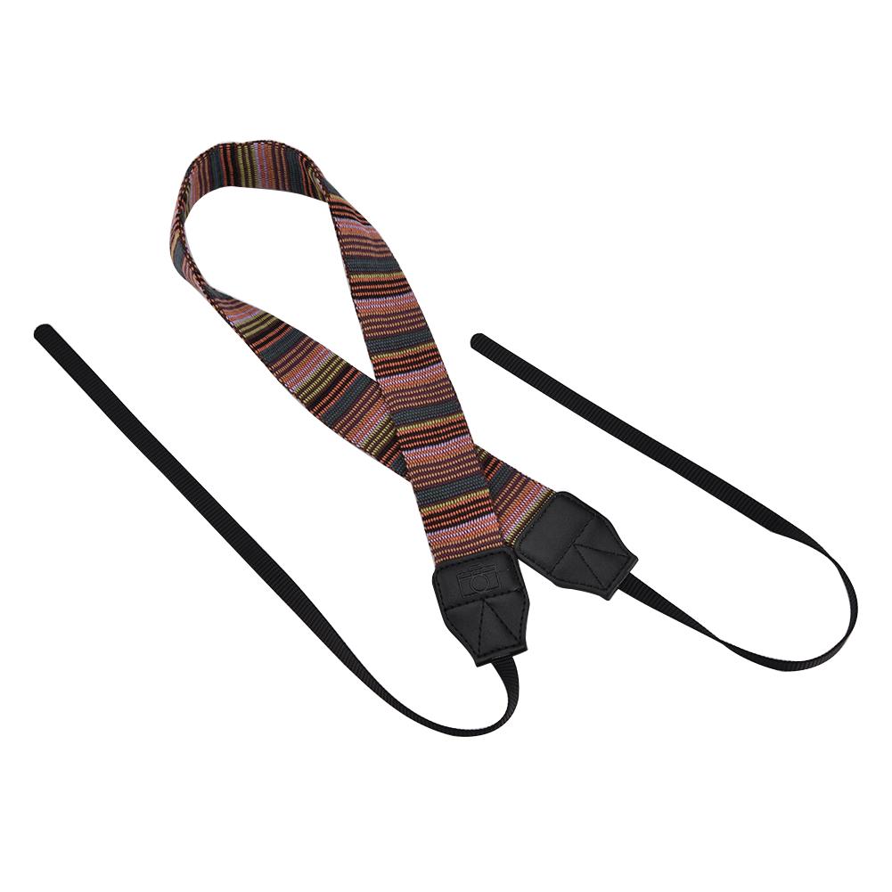 Universal 1cm Wide Colorful Polyester Fabric Shoulder Neck Camera Belt Strap