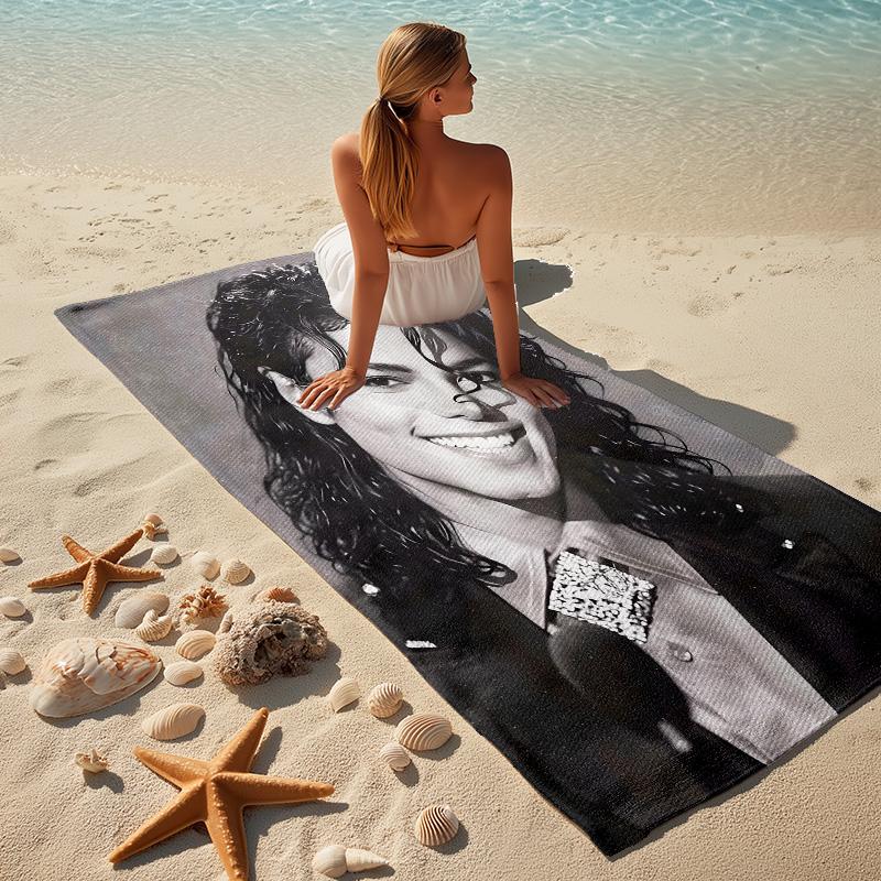 Michael Jackson Stilvolles Digitaldruck Strandtuch Schnelltrocknende Saugfähige Decke Für Strand Pool Fitnessstudio Reisen