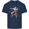 Female Rock Climber Climbing Wall Unisexs Light Cotton TShirt