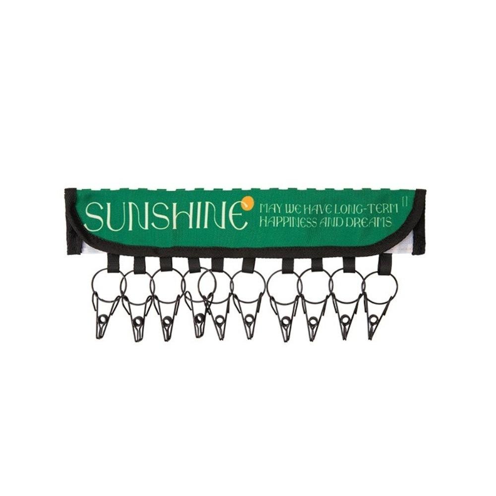 

Foldable Baseball Hat Organizer Rack 10 Clips Towel Hanger Clip Peaked Cap Storage Holder Sock зелёный