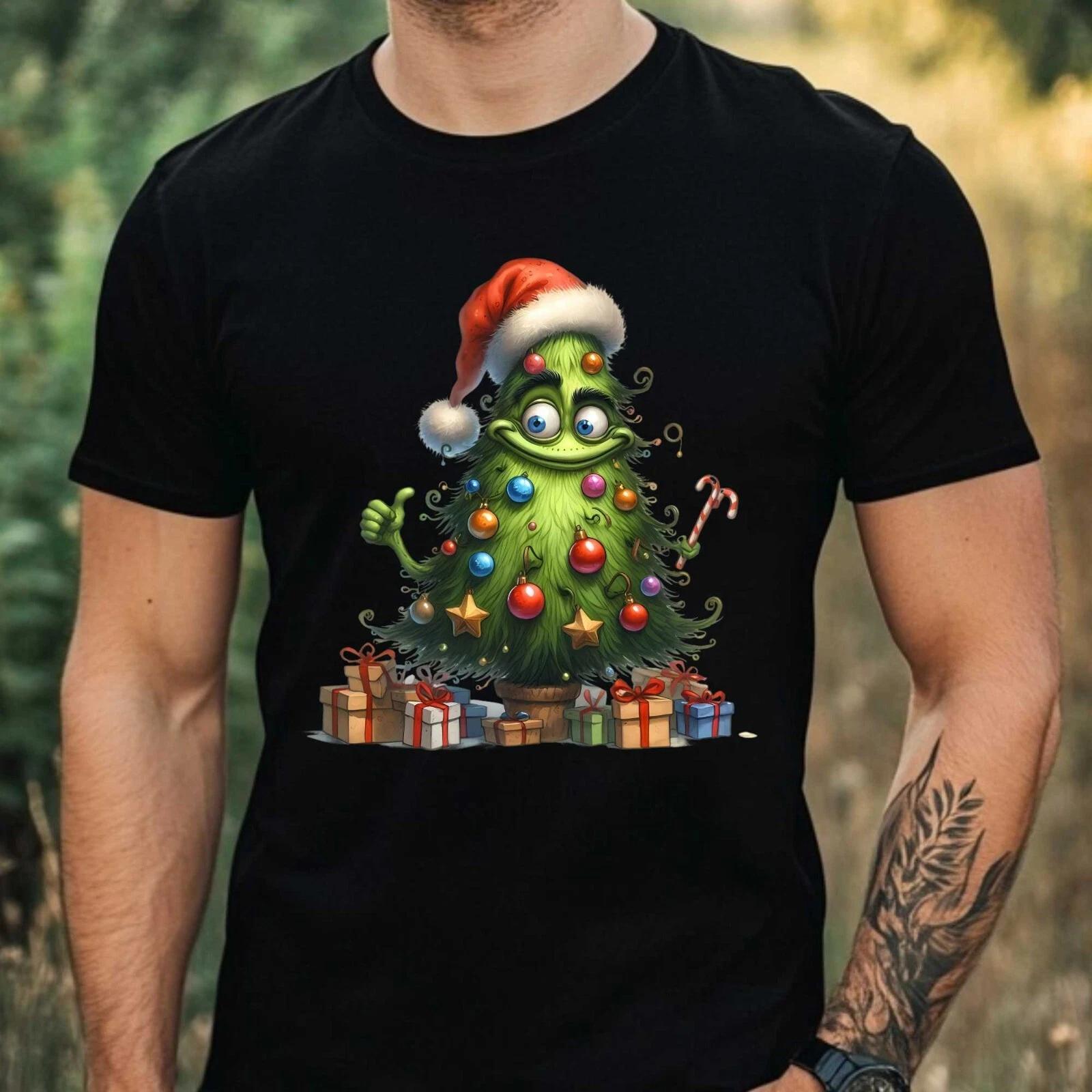T-Shirt Herren Lustige Weihnachten Motiv Baumwolle Größe XS bis 5XL M