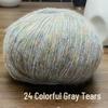 Blue Tear Spray Mohair Yarn: Gold-Thread Starry Sky Series for Chunky Knit Scarves