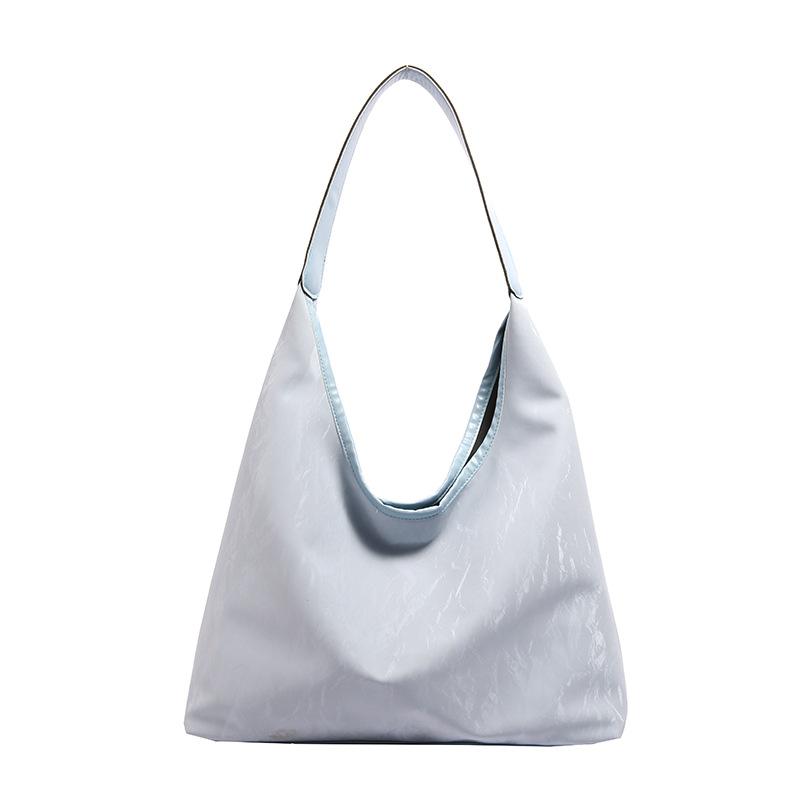 

Premium sense large capacity tote bag women 2025 new popular fashion texture shoulder bag messenger commuter bag синий