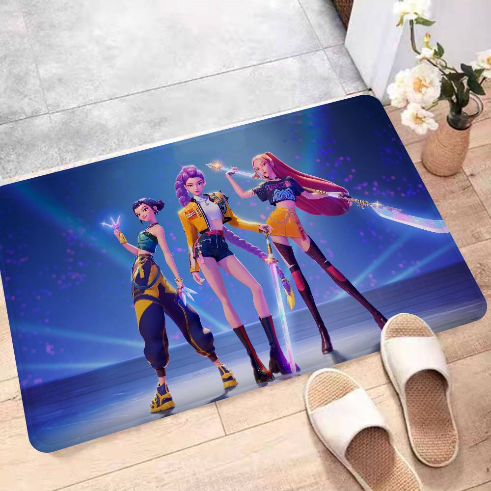 Animace Kpop D-demon Hunters Rohožka Omyvatelná Protiskluzová Obývací Pokoj Pohovka Židle Oblastní Koberec Kuchyňská Rohožka Oblastní Koberec