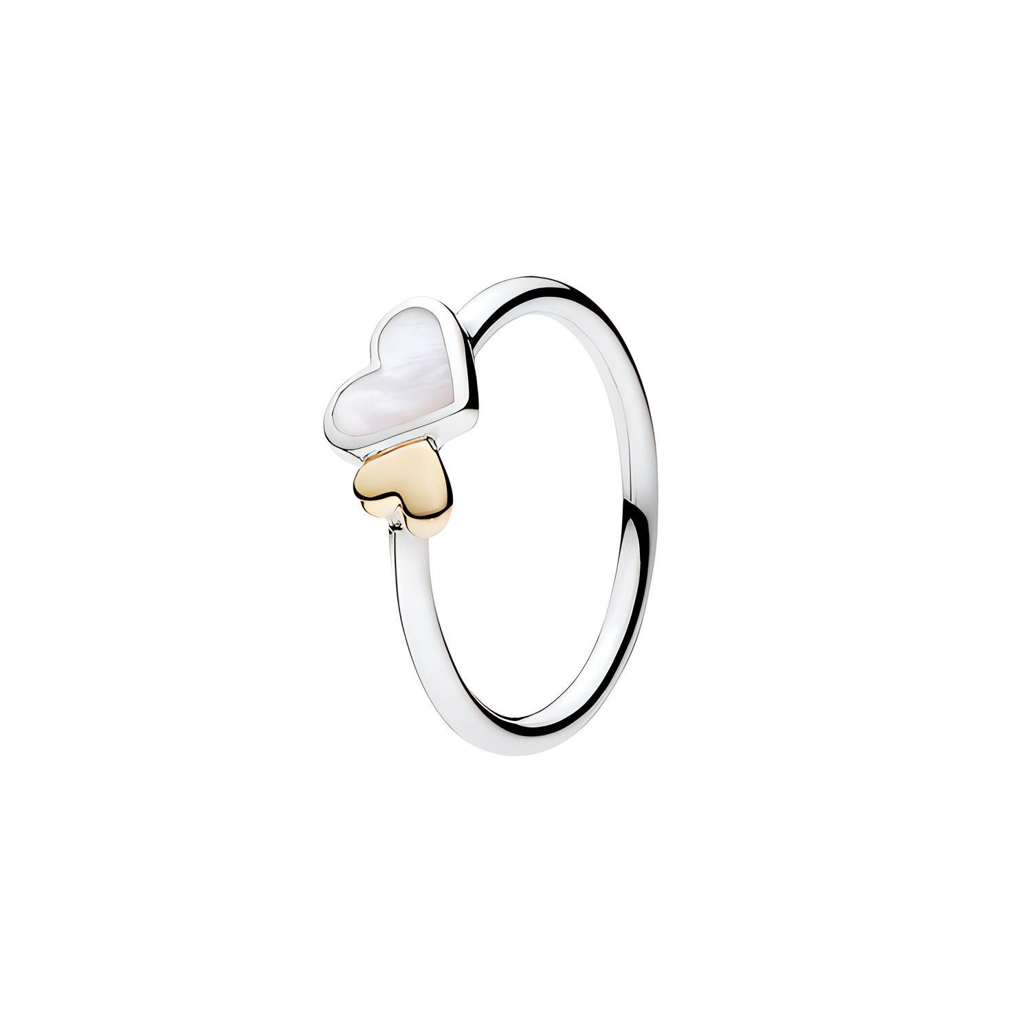 

Pandora Bright Heart Love Heart Joint Ring Women jewelry 190998MOP-P1-1 50
