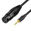 3.5mm TRS Male to 3Pin Auditory Cable For Studio Recording Live Performances Durables PVC Shielded Conductor