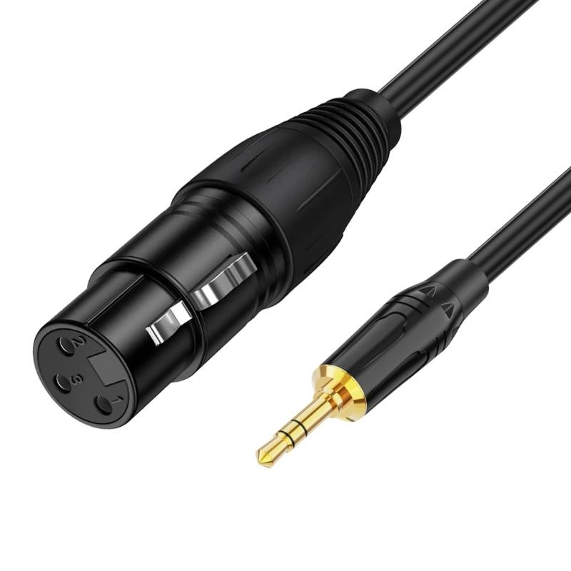 3.5mm TRS Male to 3Pin Auditory Cable For Studio Recording Live Performances Durables PVC Shielded Conductor
