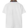 Burberry T Shirt Kids' Apparel Check Collar Cotton Polo Shirt White Kids' 80731601