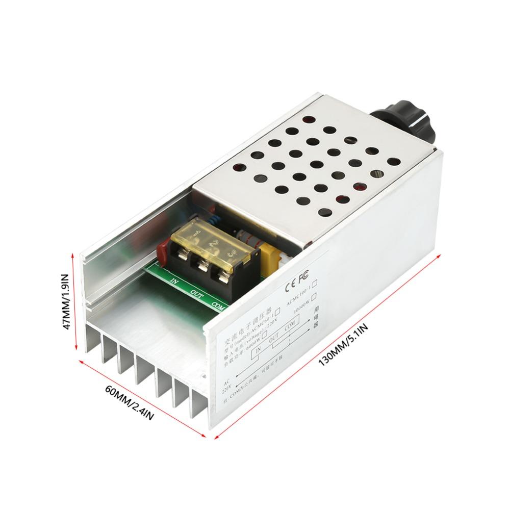 6000W SCR Electric Voltage Regulator AC 220V Voltage Controller Thermostat  Resistance Load