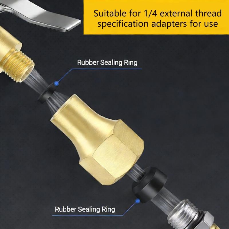 Pack of 1/2 Brass Air Chuck Adapters Locking Feature for Valves Ideal for Travel Kits and Automotive Repair