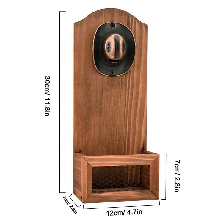 2023 Unique Wall Mounted Wooden Vintage Bottle Opener with Cowboy Hat New Year Gift Ideas for Men