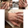 Luxury Korean Geometric Tiger Eye Stone Ring For Women Stylish Adjustable Copper Design
