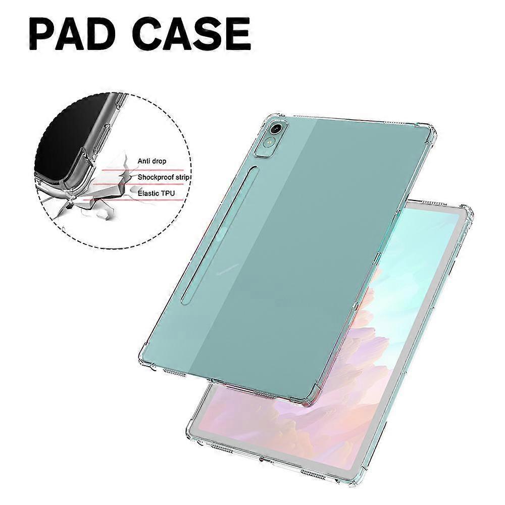 For Lenovo Pad Pro P12 Case Clear Cover TPU Silicone