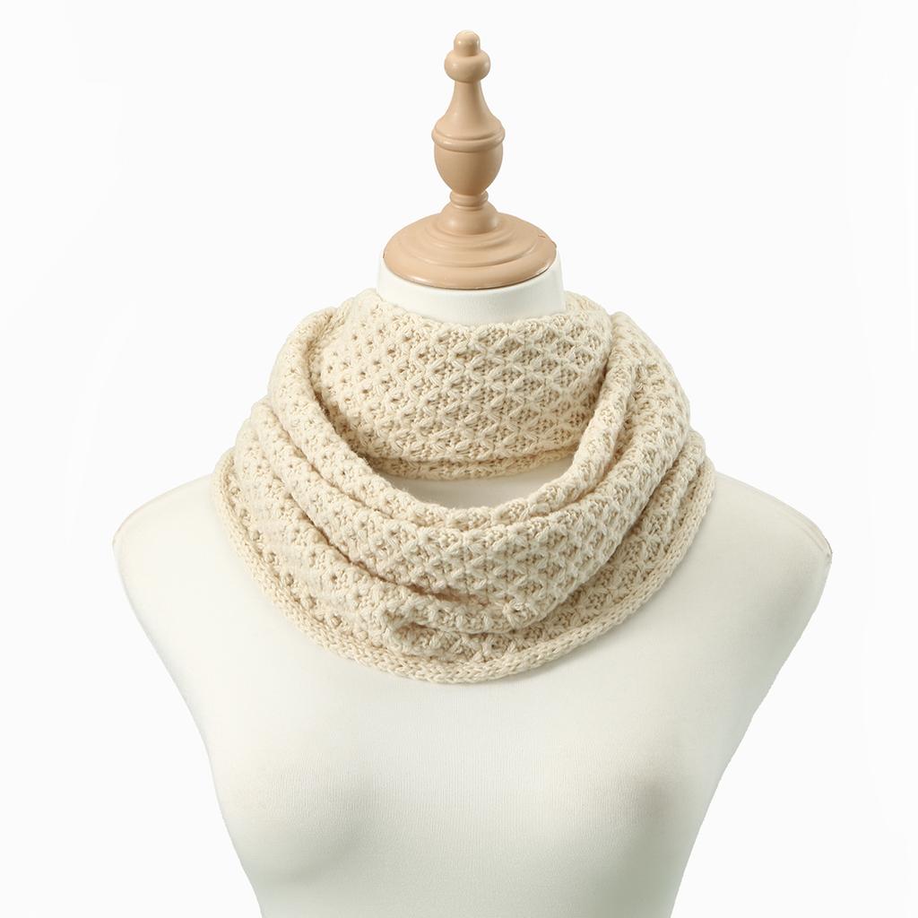 New Winter Knitted Ring Scarf Woman Men Warm Circle Loop Sccarf Thick Neck Warmer Neckerchief Soild Color Muffler Scarves