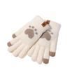 Bear Paw Women's Touchscreen Cycling Gloves - Cute, Warm, Autumn/Winter
