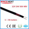 MINCO HEAT 1~50 metrů DC 12V 24V 36V 48V Nízké napětí Samoregulační topný kabel Ochrana potrubí proti zamrznutí Teplý drát