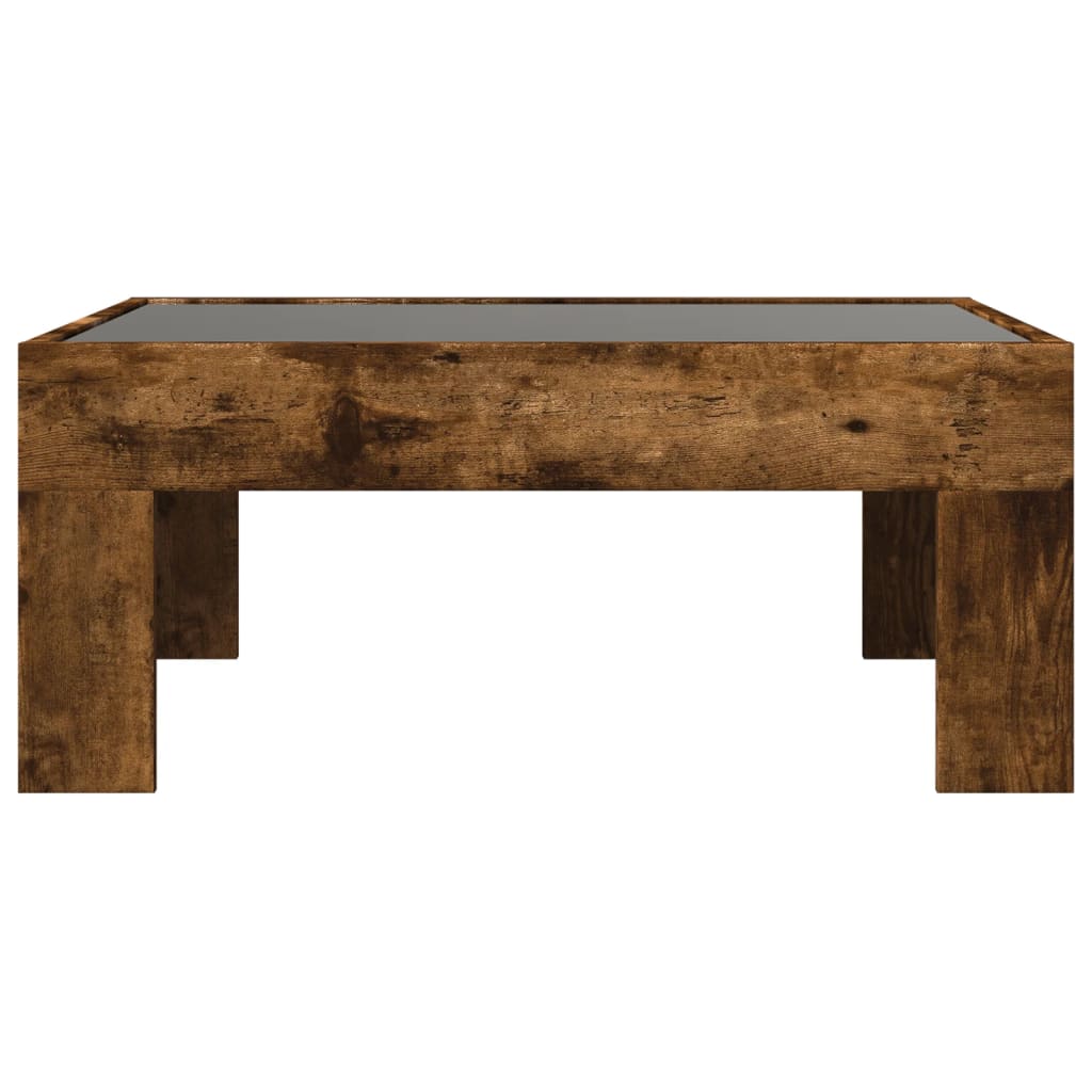 Infinity LED Coffee Table in Smoked Oak 70 x 50 x 30 cm
