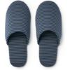 Washable Portable Slippers Heather Gray Navy M - Fits 22-24.5cm, Japan