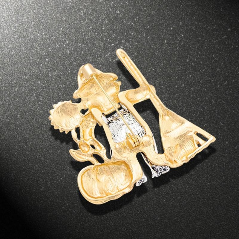 Stylový Halloweenský Odznak Přízraku Módní Halloweenský Odznak Přízrak Koště Dýně Brož Špendlík pro Mladistvé Doplňky