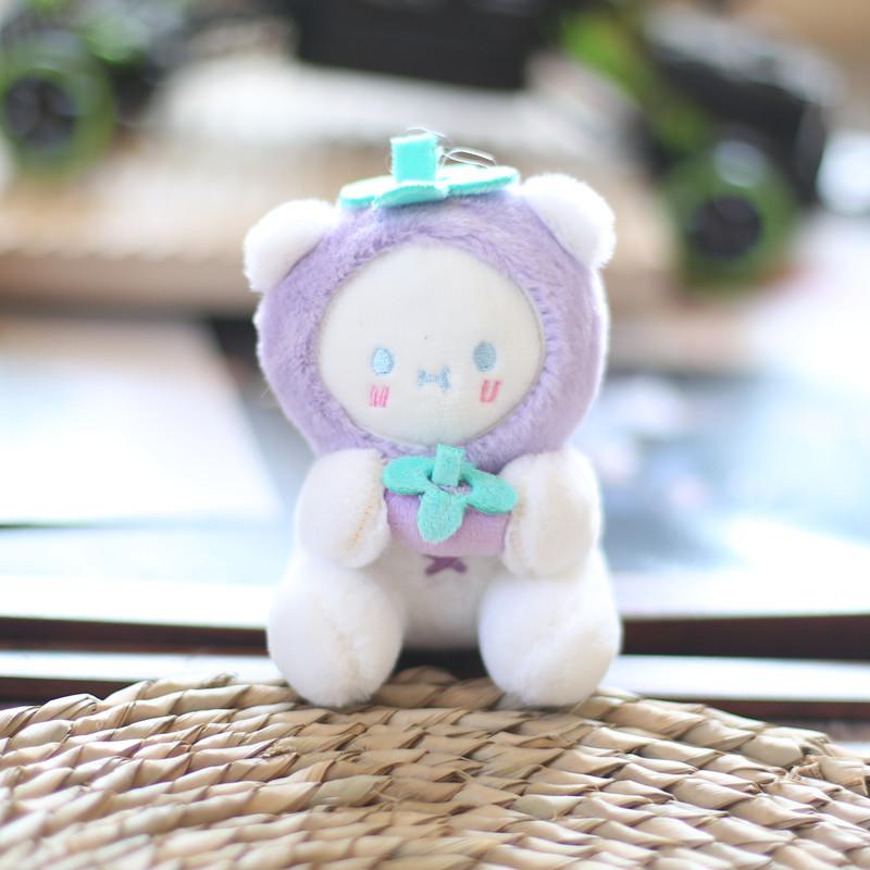 Ins Cute Cute Orange Kitten Pendant Plush Toy Cartoon Bear Bag Hanging Keychain Doll