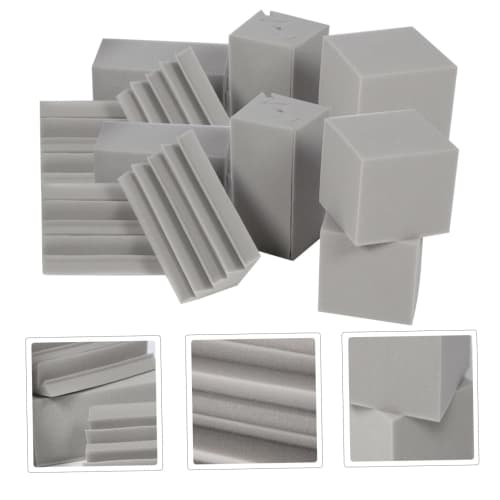 16 Pieces Acoustic Bass Soundproofing Pads, Bass Insulation Pads, Wall Insulation, Acoustic Diffusers, Sound Absorbing Panels, Sound Absorbing Cubes,