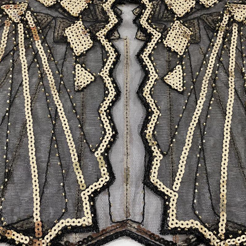Vintage paljettkappa aftonklänning: Stickad kofta sjal för kvinnor