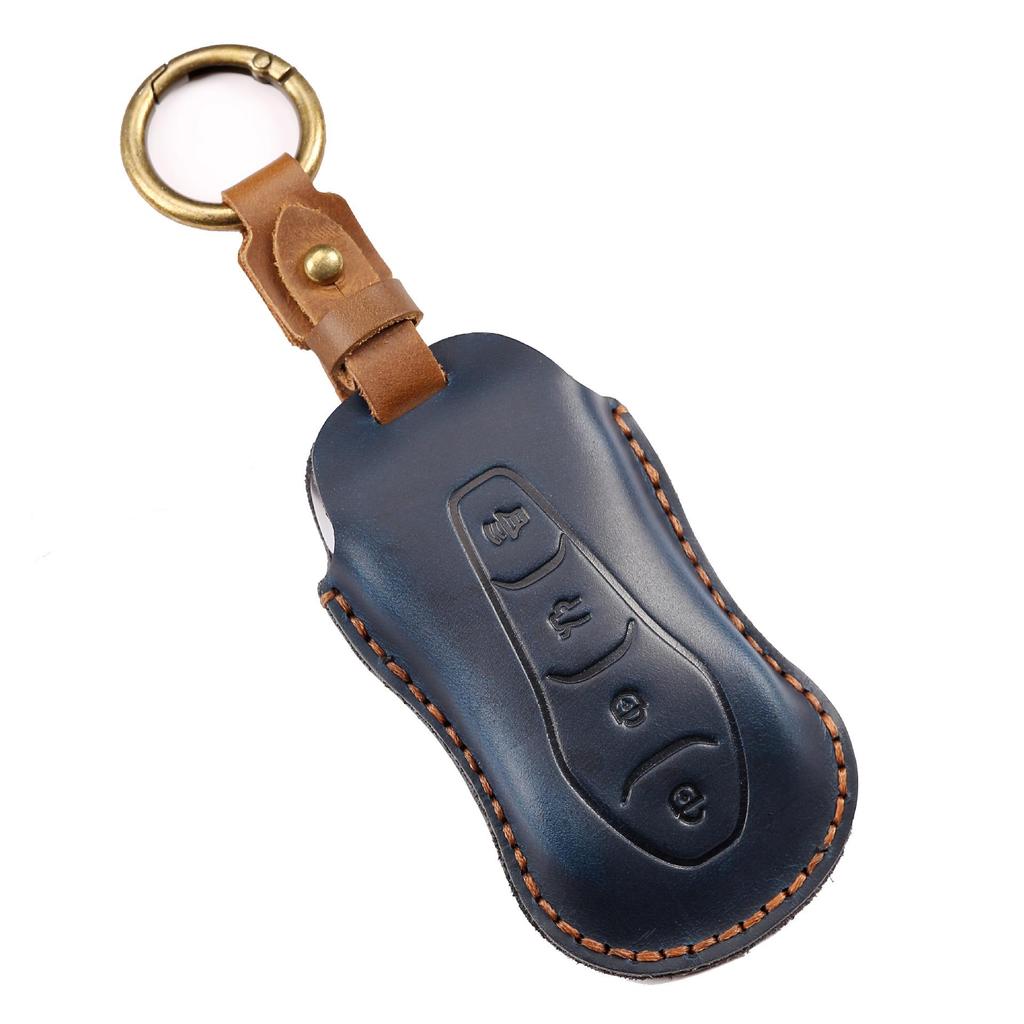 Geely Key Case: Handmade Top Layer Cowhide Leather Key Protector