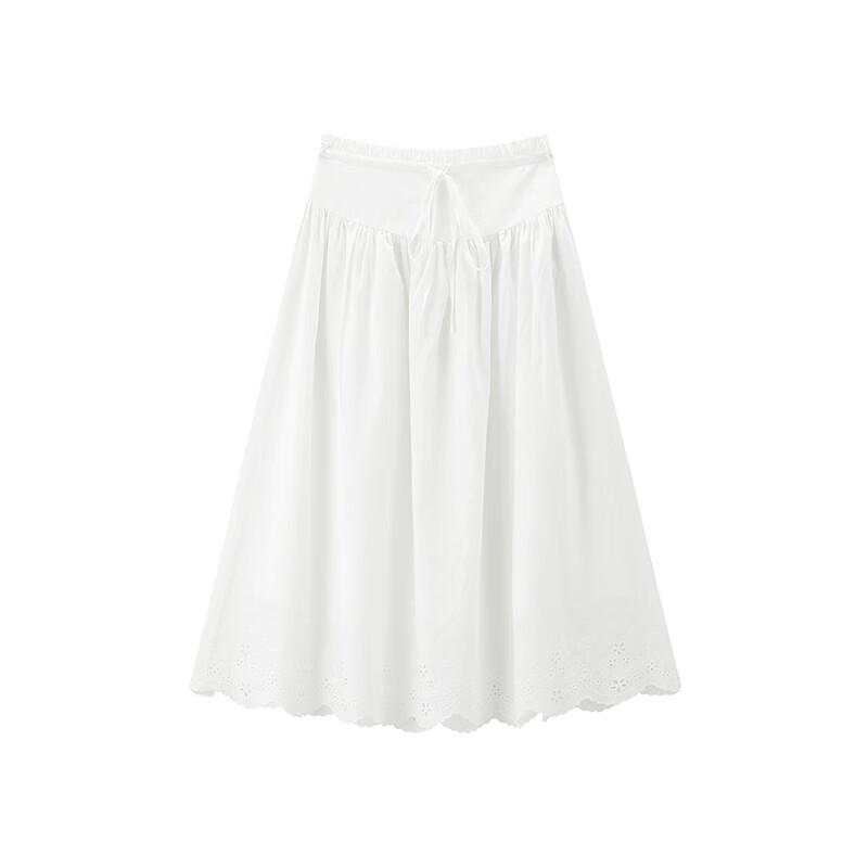 LED'IN Sweet Lace Pleated Long Skirt