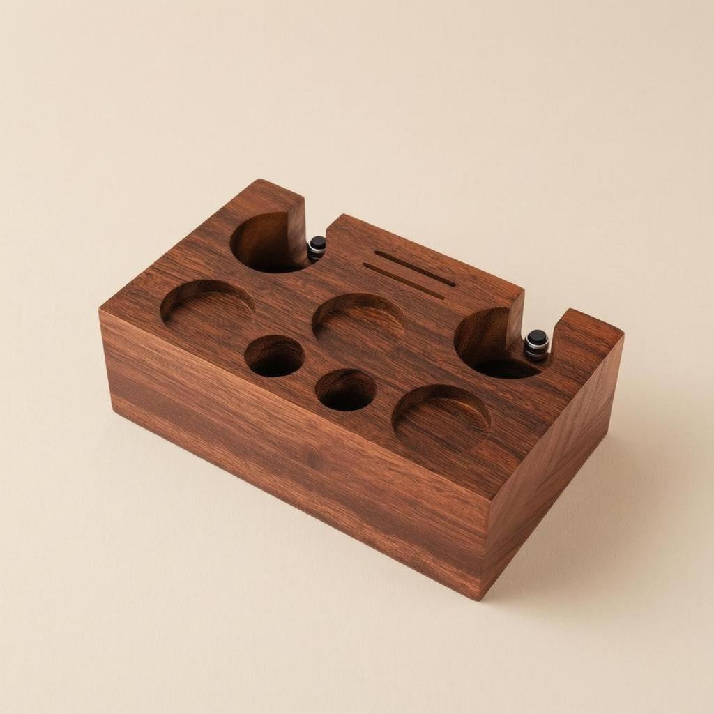 Espresso Pressing Station Base Multifunction Wooden Stand 5153 Mm Wood Coffee