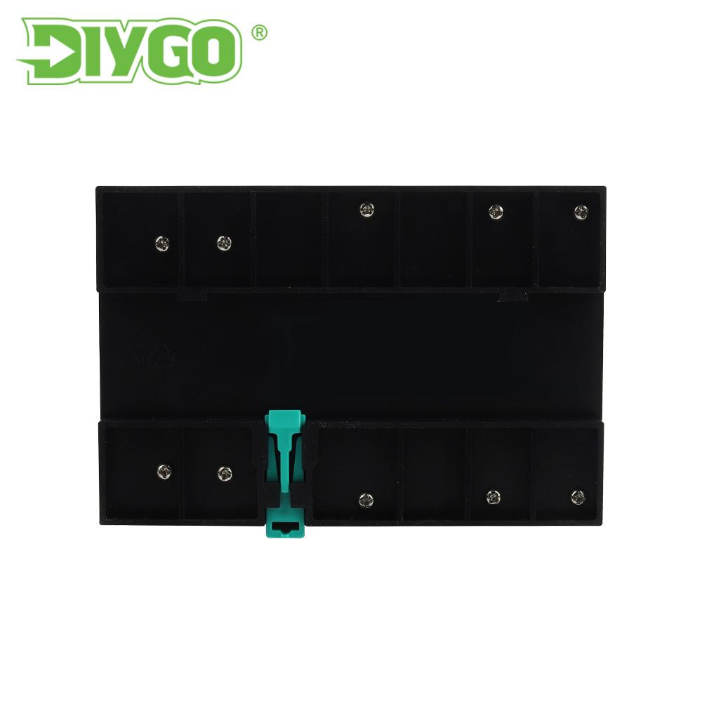 DIY GO 2/4P Mini Din Rail Dual Power Automatic Transfer Switch Uninterrupted Power ATS Electrical Selector Switch for Generator