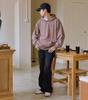 CHANGE WELL Washed Long Sleeve Solid Vintage Style Size Men's 14.0 Oz. Sweatshirt, Color, Fall/Winter 2024, (Brown, M)