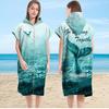 Mikrofaser Kapuzenhandtuch Herren Damen für Schwimmen Strand Reisen Schnelltrocknend Umkleideponcho Badetuch Bademantel Surfponcho
