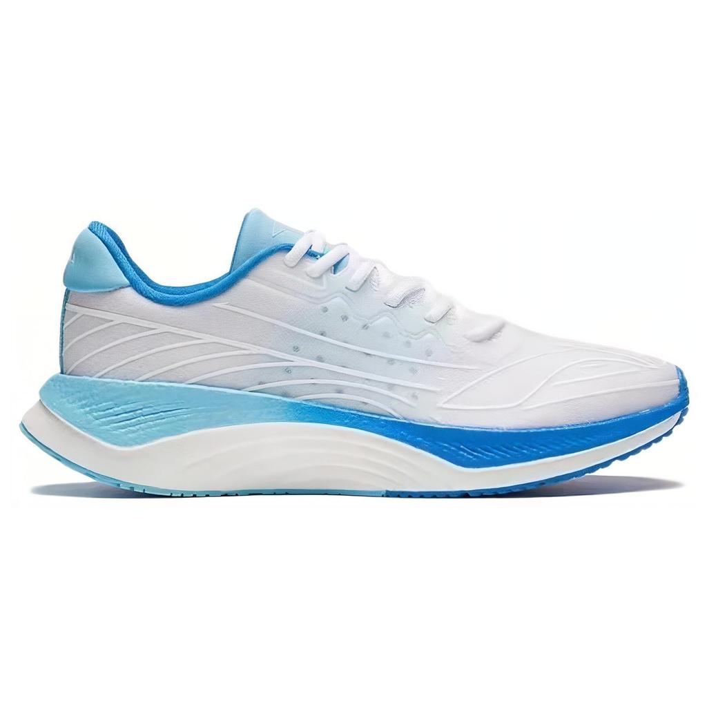 Li Ning Dämpfung Rutschfest Abriebfest Niedrig geschnitten Laufschuhe Herren Weiß Blau ARHS031-1