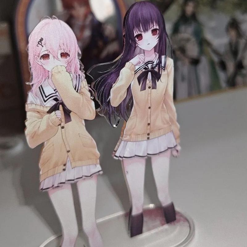 Anime YOU and ME and HER A Love Story Muko Aoi Cosplay Figure Stand Kawaii Acrylic Standing Plate Ornament Accessories Props