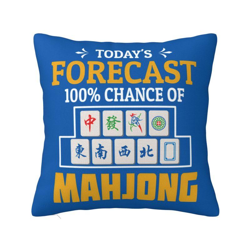 Mahjong Tile Pattern Cushion Cover X Cm Polyester Velvet Throw Pillow Case For Sofa Car Seat Decoration Bedding Pillowcase