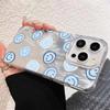 Blue Smiley Phone Case New Apple 17 Feather Protective Case Iphone15/16plus Niche Non-collision Model