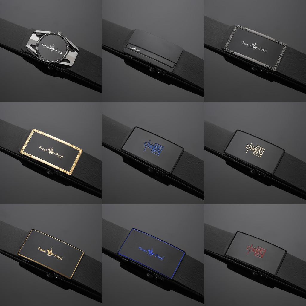 Real Leather Mens Dress Belt With Auto Buckle And Metal Closure For Formal Events